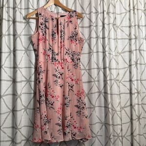 White House Black Market Pink Floral Dress